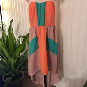 🍅 Flying Tomato Strapless Boho Flowy Dress Size M